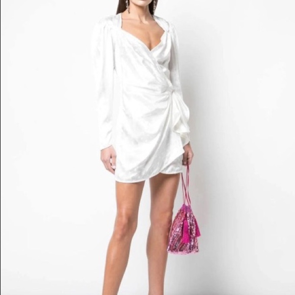 THE ATTICO
Star Print Wrap Dress White